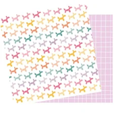 Clearance Kit 2 Telas de Encuadernar Perritos Tenderete 30x30cm Telas, Sedas Y Fieltro