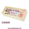 Kit Básico de 6 Pinceles + Estuche de Madera + Mensaje Pintado Dayka Pinceles Y Brochas