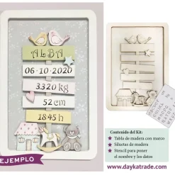 Kit Cuadro Infantil Natalicio Dayka Lámparas