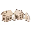 New Kit 3D Casitas de madera con luces Navidad