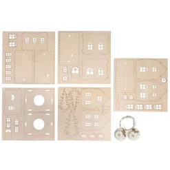 New Kit 3D Casitas de madera con luces Navidad