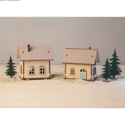 New Kit 3D Casitas de madera con luces Navidad