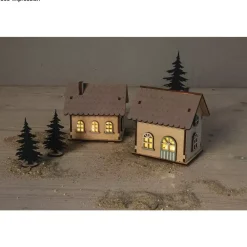 New Kit 3D Casitas de madera con luces Navidad