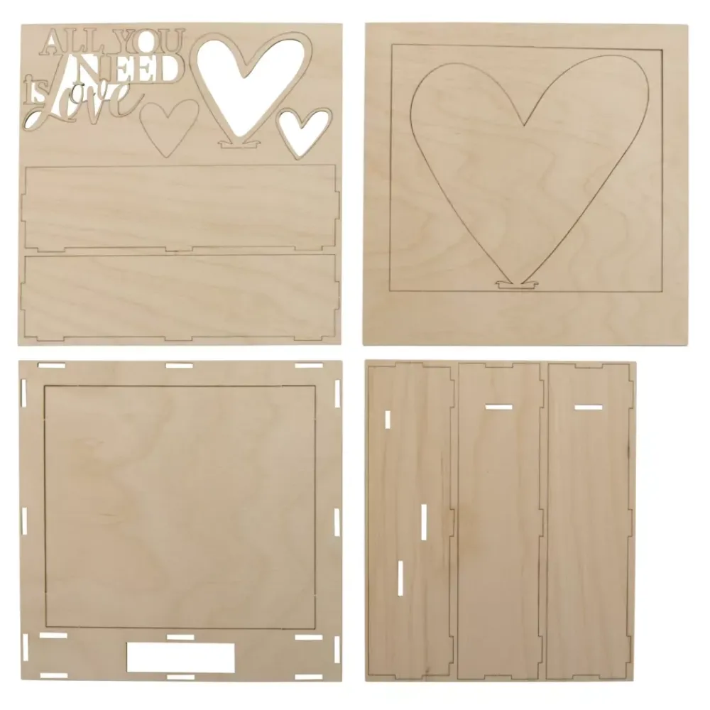 Kit 3D de madera All you need is love Maderas