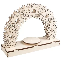 Outlet Kit 3D de Madera Arco de Estrellas con Base Giratoria Maderas
