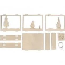 Hot Kit 3D de Madera Gnomos Navideños Navidad|Maderas