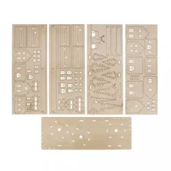 Online Kit 3D de madera Pueblo Invernal Maderas