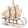 Kit 3D de Madera Trineo con Gnomos Maderas|Navidad