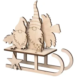 Kit 3D de Madera Trineo con Gnomos Maderas|Navidad