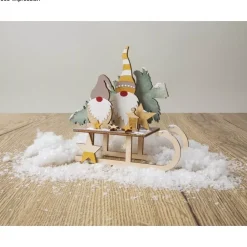 Kit 3D de Madera Trineo con Gnomos Maderas|Navidad