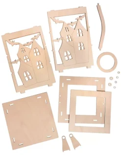 Kit 3D Farolillo Madera Murciélago Organización