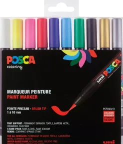 Clearance Kit de 10 rotuladores punta pincel Colores Básicos Rotuladores