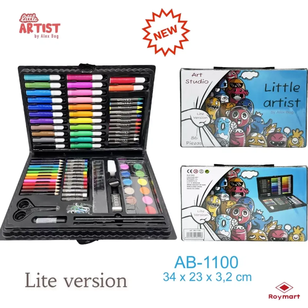 Discount Kit de Dibujo 86 Piezas Gama Little Artist Plastic Box Niños Niños Y Regalos