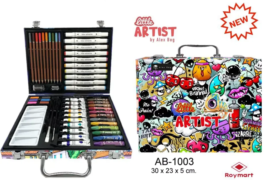 Sale Kit de Dibujo 53 Piezas Gama Little Artist Grafitti Niños Niños Y Regalos