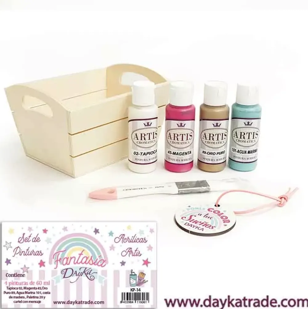 Online Kit de Pinturas Acrílicas Fantasía Artis Dayka Pinturas Acrílicas