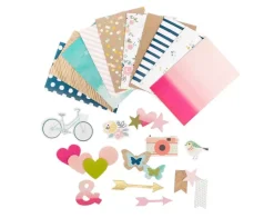 Hot Kit de tarjetas Stitch Happy We R Memory Keepers Telas, Sedas Y Fieltro|Herramientas Para Tela
