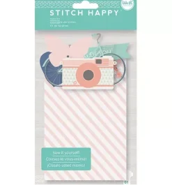 Hot Kit de tarjetas Stitch Happy We R Memory Keepers Telas, Sedas Y Fieltro|Herramientas Para Tela