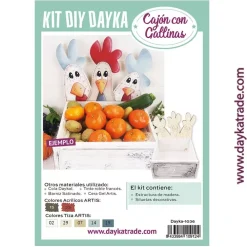 Kit DIY Cajón Blanco y Silueta de Gallinas Dayka Organización