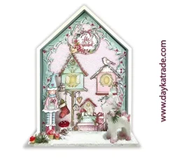 New Kit DIY Casa de madera con luces Led Dayka Navidad