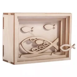 New Kit Hucha de Madera 3D Peces Maderas