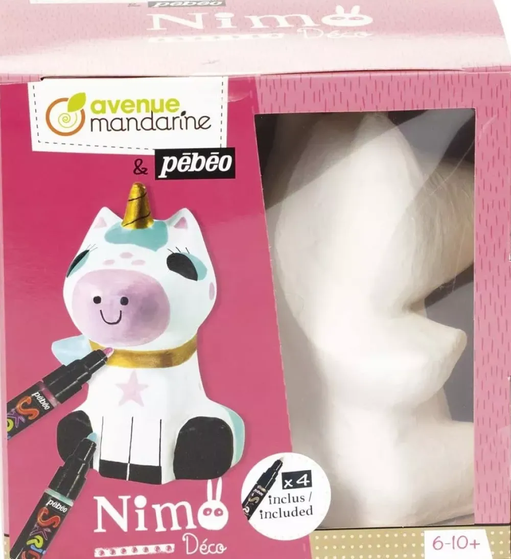 Kit Papel Maché Michele the Unicorn + 4 Rotuladores Niños Niños Y Regalos|Cartón Y Papel Maché