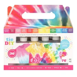 Discount Kit para Tie Dye 76pc Pinturas Para Tela Y Seda