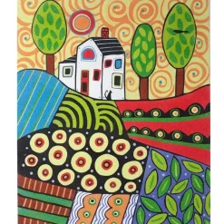 Outlet Kit Pintar con Arenas de Colores Paisaje Naif Naranja 38x46cm Arenas