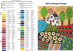 Outlet Kit Pintar con Arenas de Colores Paisaje Naif Naranja 38x46cm Arenas