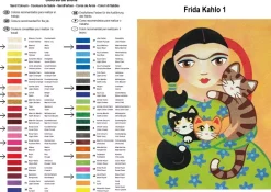 Sale Kit Pintar con Arenas de Colores Frida Kahlo Gatos 38x46cm Arenas
