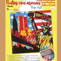 Clearance Kit Pintar con Arenas de Colores Nueva York Pop Art 38x38cm Arenas
