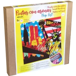 Clearance Kit Pintar con Arenas de Colores Nueva York Pop Art 38x38cm Arenas