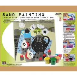 Outlet Kit Pintar con Arenas de Colores Bodegón Naif Cerezas 38x38cm Arenas