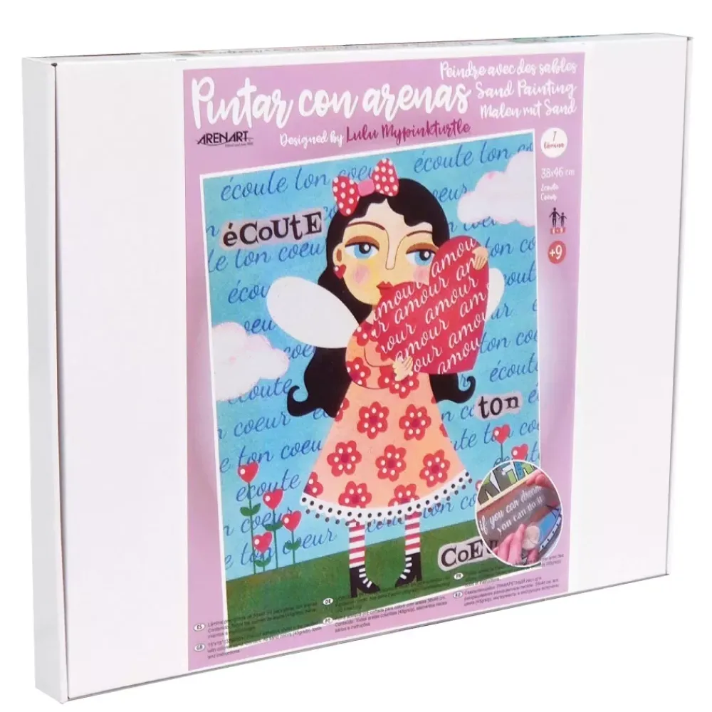 Best Kit Pintar con Arenas de Colores Ecoute Couer 38x46cm Arenas