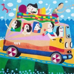 Best Kit Pintar con Arenas de Colores Excursión Bus 38x38cm Arenas