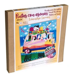 Best Kit Pintar con Arenas de Colores Excursión Bus 38x38cm Arenas
