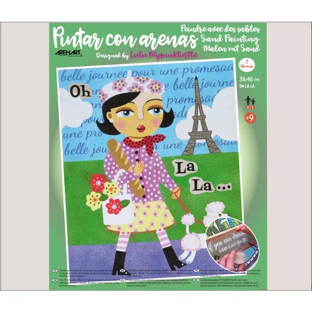 Outlet Kit Pintar con Arenas de Colores Oh La La 38x46cm Arenas