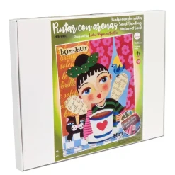 New Kit Pintar con Arenas de Colores Bonjour Matin 38x46cm Arenas