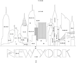 Hot Kit Pintar con Arenas de Colores Nueva York Skyline 38x46cm Arenas