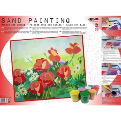 Best Kit Pintar con Arenas de Colores Amapolas y Margaritas 38x46cm Arenas