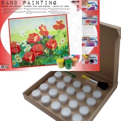 Best Kit Pintar con Arenas de Colores Amapolas y Margaritas 38x46cm Arenas