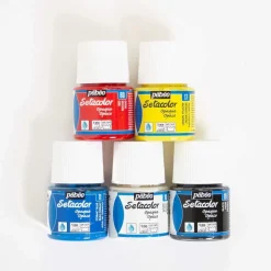 Hot Kit Pintura de Tela Setacolor surtido 4 + 1 GRATIS 45ml Telas, Sedas Y Fieltro