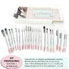 Outlet Kit Profesional de 28 Pinceles + Estuche de Madera + Etiqueta Prediseñada Dayka Pinceles Y Brochas