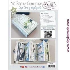 Hot Kit Scrapbooking Caja Libro Comunión Niño Dayka Organización