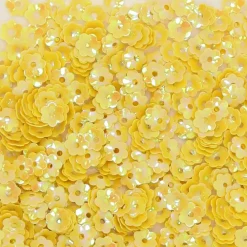 Online Lentejuelas Flores Amarillo 5mm Bisutería