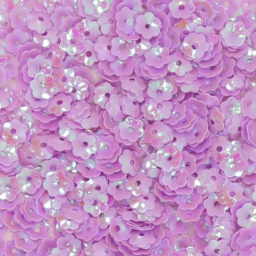 Discount Lentejuelas Flores Lila 5mm Bisutería