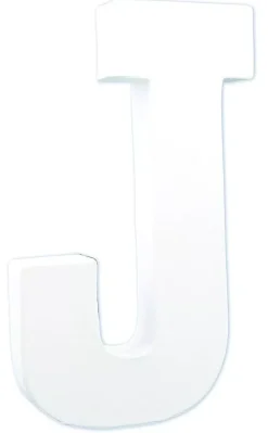 Outlet Letra J de cartón endurecido blanco Cartón Y Papel Maché
