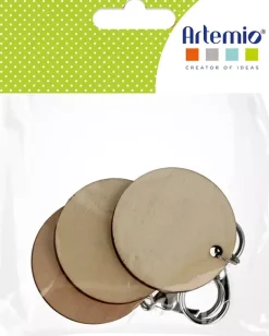 Discount Llavero de madera Redondo Bisutería
