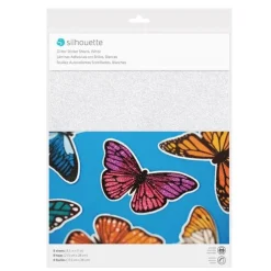 Online Láminas adhesivas con glitter Blanco Silhouette