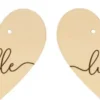 Sale Madera Porta Alianzas Él y Ella Corazones On se Marie Maderas
