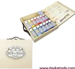 Clearance Maletín 14 Pinturas Acrílicas Maletín de Artista Dayka Pinturas Acrílicas